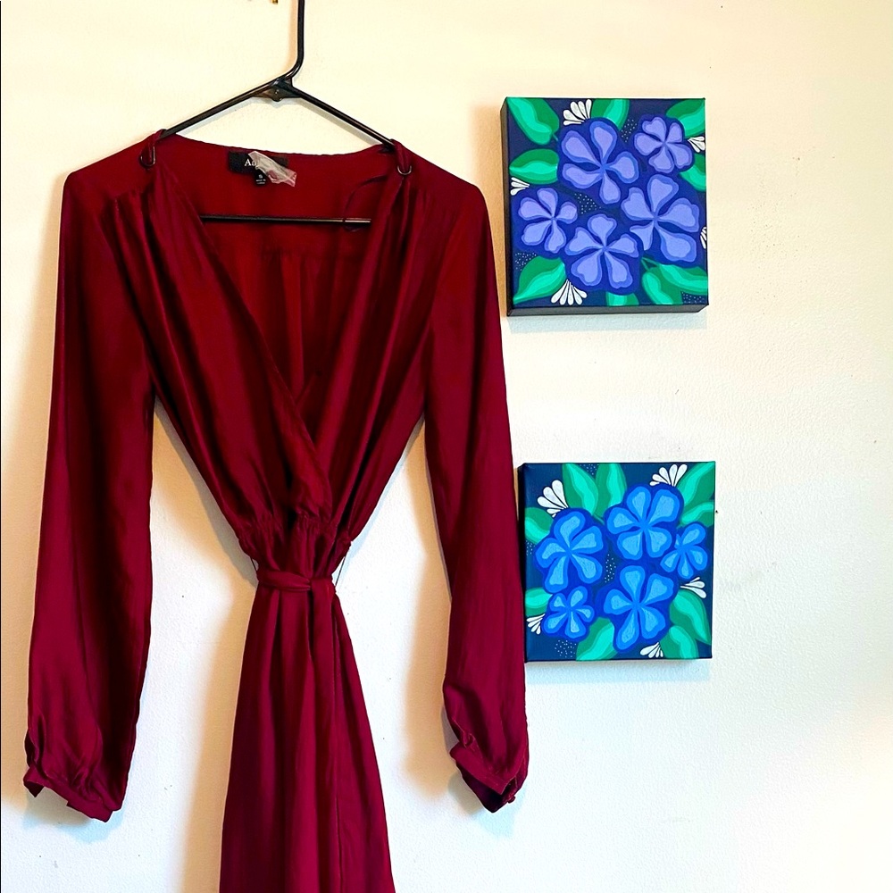 Juliet Maxi in Burgundy with Slit from Baltic Born Size Small Worn Once
